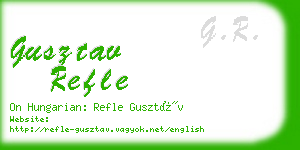 gusztav refle business card